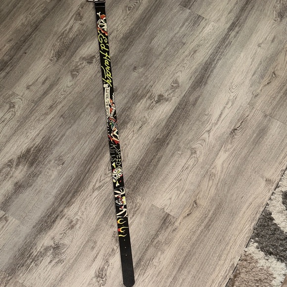 Ed Hardy Other - Ed Hardy Black Belt with Colorful Graphics